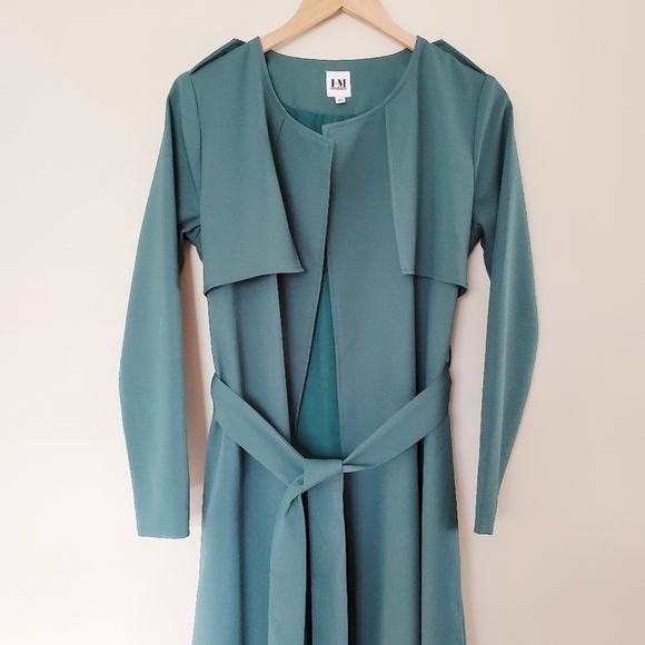 HILARY MacMillan Classic Long Belted Trench Coat Women's XS - Picture 1 of 10